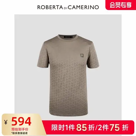 [桑蚕丝]ROBERTA诺贝达男装男士短袖T恤夏季新款圆领休闲T恤男商品大图