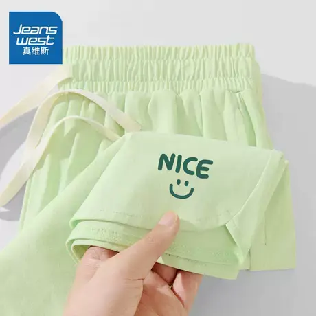 HG真维斯运动短裤女夏季2025新款小个子速干休闲裤高腰女士冰丝裤商品大图