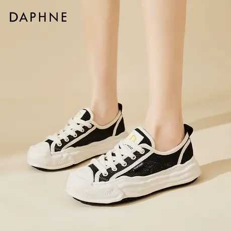 Daphne/达芙妮贝壳头溶解鞋女2022新款厚底休闲板鞋复古平底单鞋商品大图