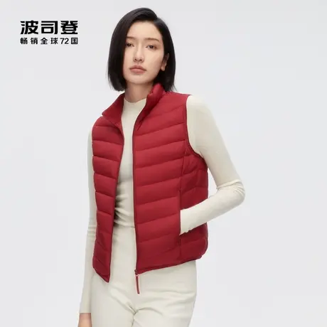 波司登马甲羽绒女立领轻薄羽绒服无袖背心正品奥莱B30131008商品大图