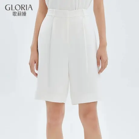 歌莉娅夏季新款醋酸五分裤124C1B080商品大图