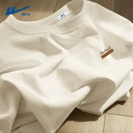 回力男士短袖t恤纯棉宽松夏季男款夏装2025新款潮牌设计感体恤男D图片