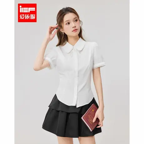 IEF/爱依服上衣2025夏季新款法式甜美减龄少女学院风百搭显瘦衬衫图片
