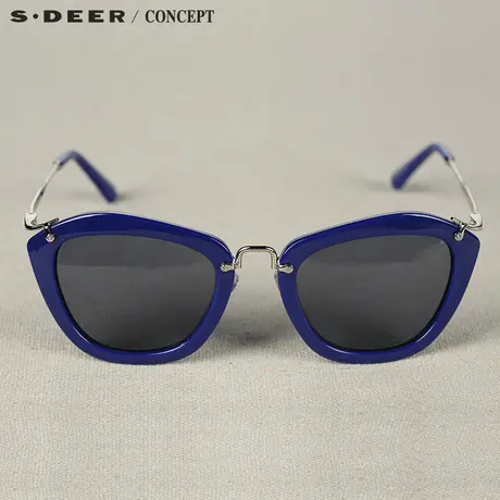 【新品】sdeer圣迪奥女装夏装复古猫眼大框防紫外线太阳镜5284523图片
