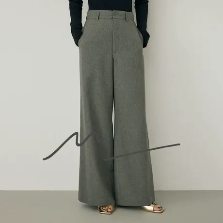 MOUSSY 夏季新品M系列格雷系垂感阔腿西装裤女010HA231-1161图片