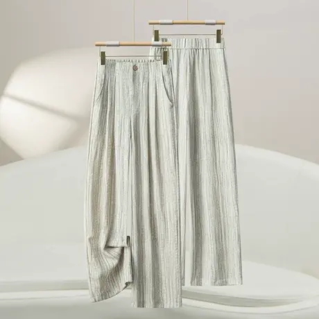 2025夏季新款时尚阔腿裤女高腰宽松垂感百搭休闲长裤显瘦直筒裤子商品大图