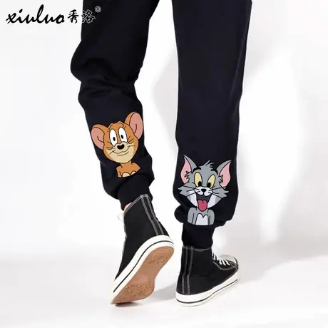 秀洛猫和老鼠联名裤子男女动漫周边长裤运动休闲裤卡通印花卫裤商品大图