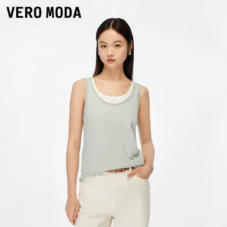 Vero Moda背心2025秋季新款撞色含绵羊毛针织外搭325324022商品大图