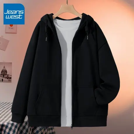 KV真维斯加绒卫衣女秋冬2025新款衣服连帽开衫卫衣早春小个子外套图片