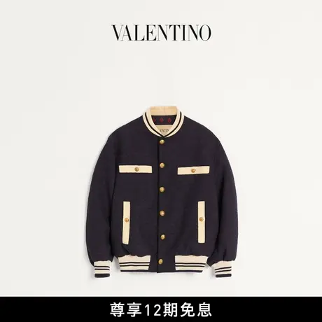 [早秋新品][12期免息]华伦天奴VALENTINO男士棉质花呢短夹克图片