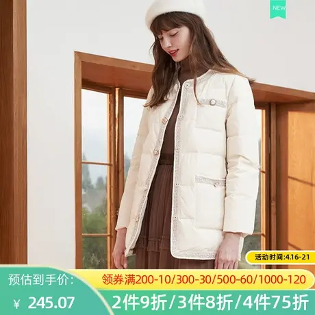 秋水伊人2022新款文艺时尚舒适显瘦气质休闲加厚棉衣外套女2A533图片