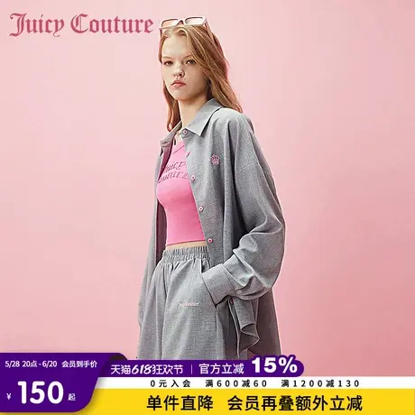 Juicy Couture橘滋春夏新款休闲裤短裤梭织直筒裤慵懒风女商品大图
