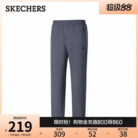 斯凯奇2025秋季新品男款舒适贴身弹力长裤直筒休闲运动裤经典百搭图片