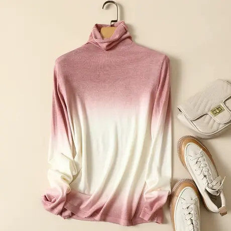 清仓！高领毛衣宽松套头打底衫女秋冬2023年新款内搭针织衫女图片