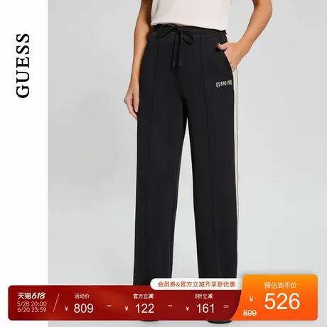 GUESS25年新款春季女士经典侧边条纹运动休闲长裤-V5RB00KCO72商品大图