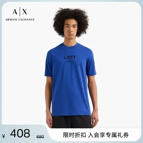 ARMANI EXCHANGE/阿玛尼男女情侣款丝光棉修身正肩T恤25夏季新款图片