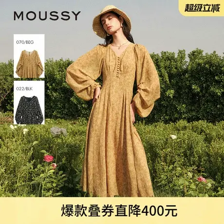 MOUSSY 夏季新品南法度假风碎花气质浪漫连衣裙028ISX33-3711商品大图