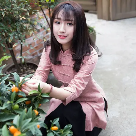 筠雅唐装女中国风旗袍式上衣茶服小个子盘扣中式民族风女装春秋商品大图