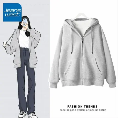 KV真维斯短款外套2025新款今年流行爆款卫衣女 春秋季小个子开衫商品大图