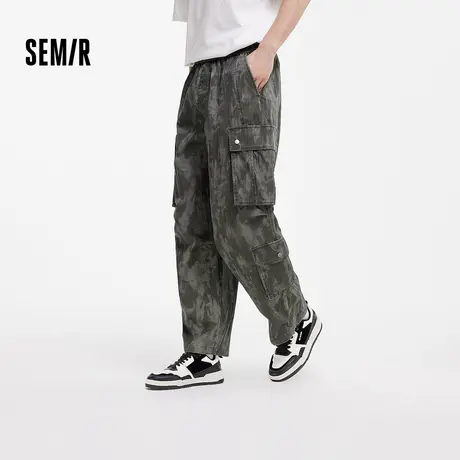 [商场同款]森马休闲裤男多口袋工装伞兵裤宽松直筒裤2025夏季新款商品大图