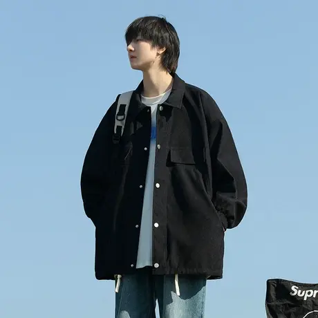 回力复古日系工装翻领夹克男士春秋2025新款潮牌宽松休闲外套图片