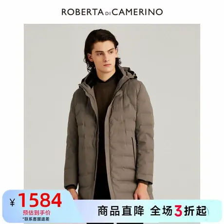 诺贝达23冬季新品白鹅绒羽绒服都市休闲商务中长款防风保暖外套男图片