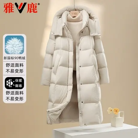 雅鹿新款羽绒服女冬季长款保暖官方正品特价泡芙小个子流行外套商品大图