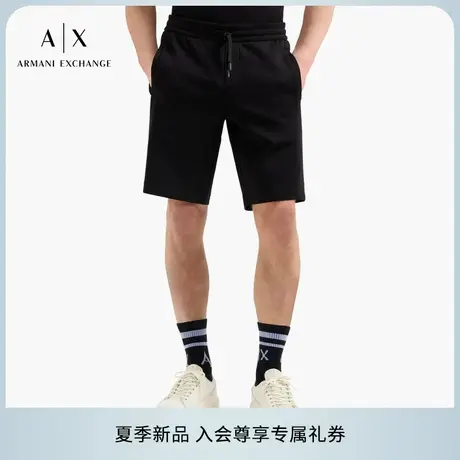 ARMANI EXCHANGE/阿玛尼2025夏季新款男士棉质微弹系带运动短裤图片