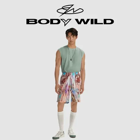 BODYWILD宝迪夏日棉棉花色五分裤沙滩裤纯棉家居裤ZBN42GF2A商品大图