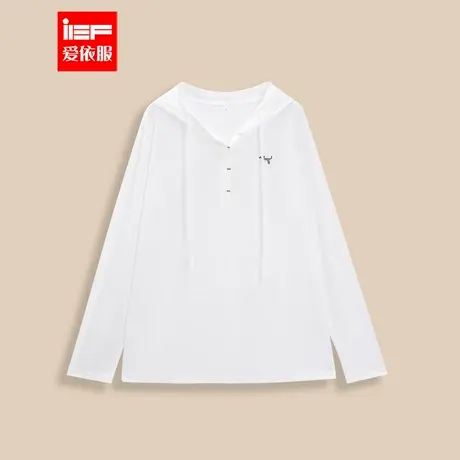 IEF/爱依服2025夏季新款韩版简约休闲通勤气质百搭连帽卫衣上衣商品大图