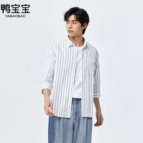 YBB/鸭宝宝条纹衬衫长袖品牌图片