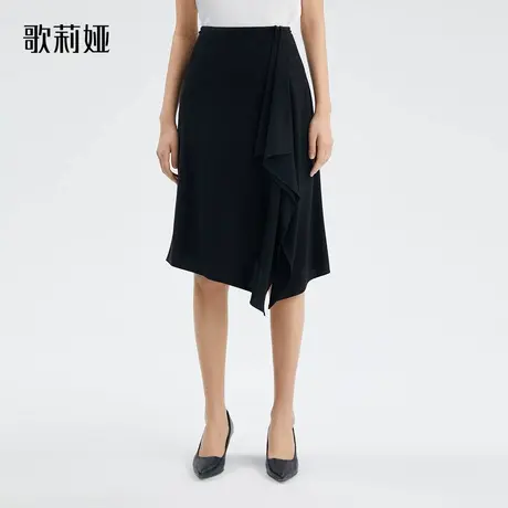 歌莉娅夏季新款三醋酸针织半裙126L2B230商品大图