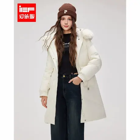 IEF/爱依服2024冬季新款法式时尚通勤风百搭保暖羽绒中长款外套商品大图