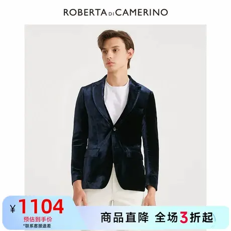 【春季新品】ROBERTA诺贝达丝绒单西西服西装商务休闲灯芯绒男商品大图