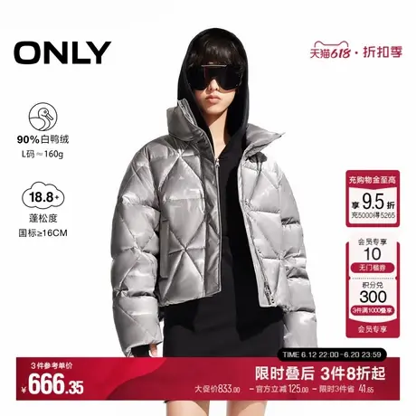 ONLY冬季高级感90白鸭绒保暖立领羽绒服女|124423017商品大图