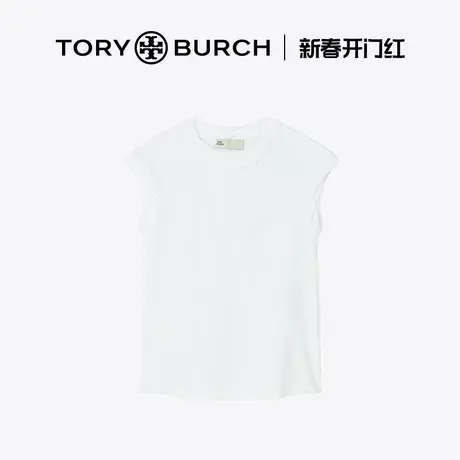【限时礼遇】TORY BURCH 汤丽柏琦 棉质无袖圆领T恤 150680图片