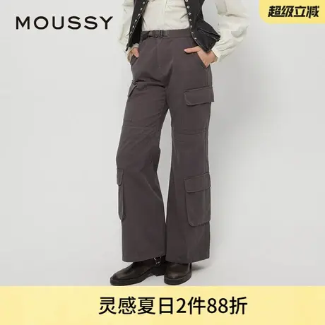 MOUSSY 春季新品美式工装裤多口袋宽松直筒休闲裤女028HAZ30-0701图片