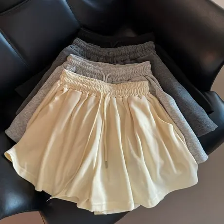 超火cec休闲阔腿短裤女夏季高腰宽松韩版居家外穿辣妹运动热裤潮图片