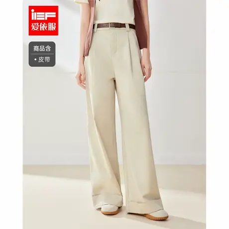 IEF/爱依服2025夏季新款韩版文艺知性气质通勤风百搭显瘦阔腿裤商品大图