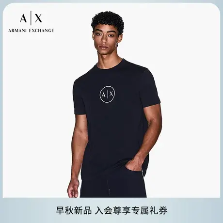 ARMANI EXCHANGE/阿玛尼2025夏季新款男士全棉圆领正肩印花T恤图片