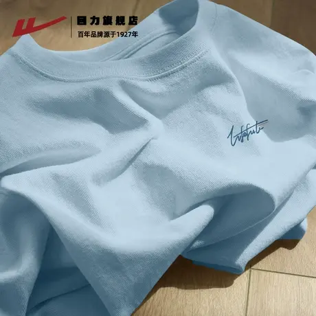回力纯棉长袖t恤男秋季宽松大码休闲圆领体恤百搭潮流打底衫男款K图片