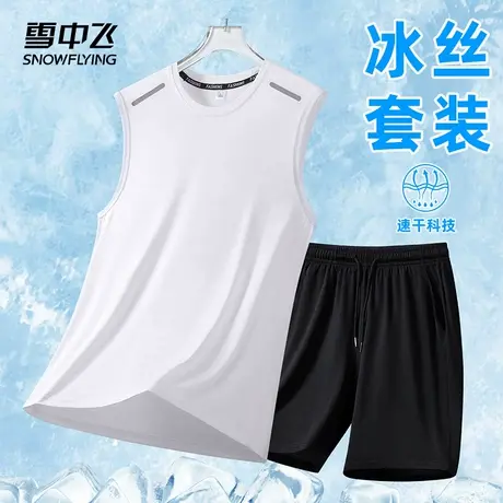 SNOW FLYING/雪中飞运动T恤男短袖夏季健身衣服篮球跑步套装图片