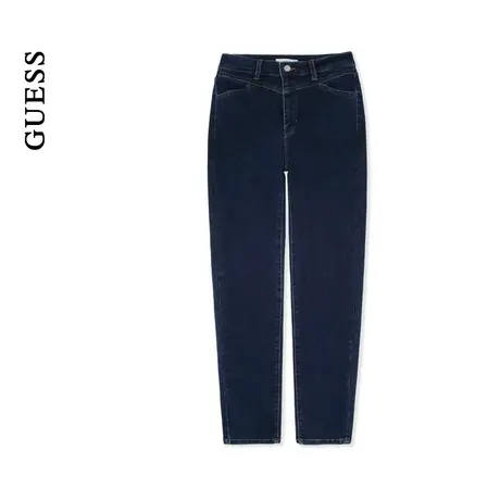 GUESS女士美式复古纯色水洗修身直筒牛仔裤-YO1D1024商品大图