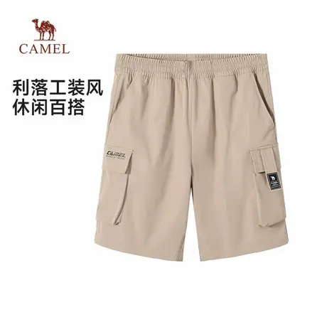 骆驼男装工装短裤男士夏季薄款宽松透气休闲户外运动五分短裤子商品大图