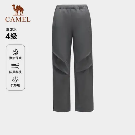 骆驼户外软壳裤男秋冬加绒保暖冲锋防风防泼水抗静电徒步登山裤女图片