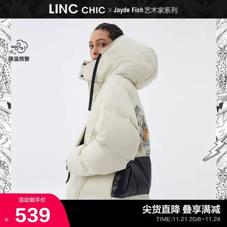 LINCCHIC金羽杰羽绒服女大廓形感短款羽绒服女冬季Y21883483商品大图