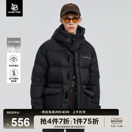 Lilbetter羽绒服男士秋冬宽松运动上衣潮牌加厚夹克2023新款衣服商品大图