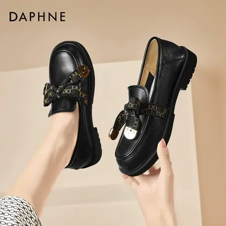 Daphne/达芙妮2022年春季厚底圆头简约气质款单鞋422101579图片