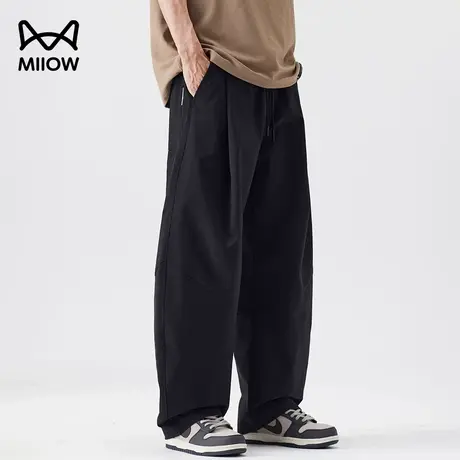 猫人美式休闲裤子男士2025新款夏季透气宽松大码直筒阔腿裤潮流薄图片