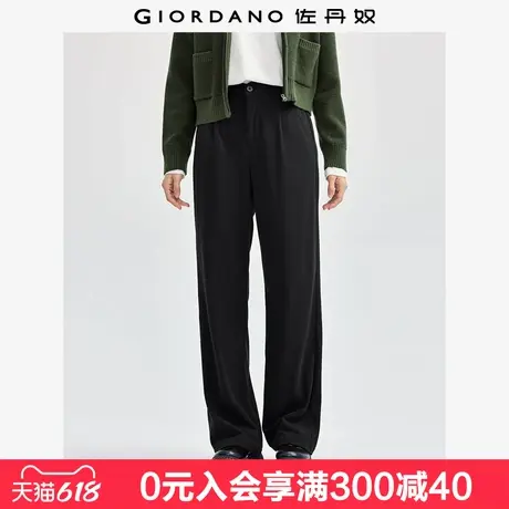 佐丹奴裤子女新款梭织灯芯绒复古风小V型半松紧腰休闲裤13414676商品大图